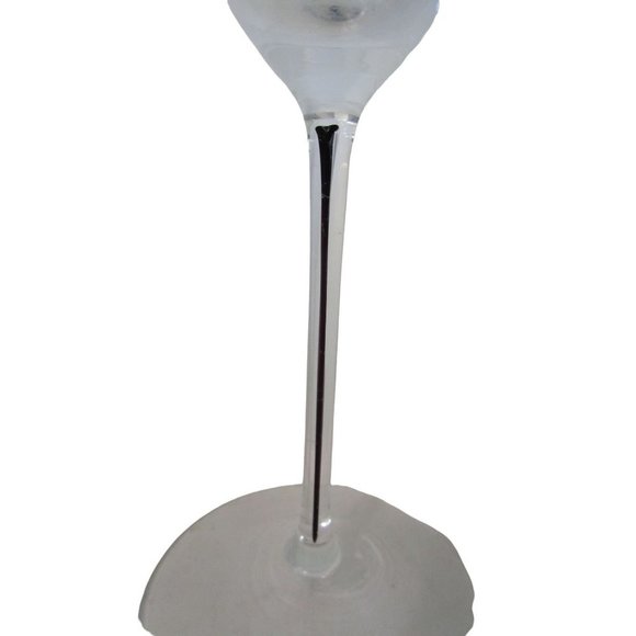 Black Core Stem Thin Crystal Wine Glass Multi Purpose GUC Unmarked - Picture 2 of 12